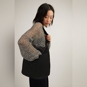 Oak & Fort Black Puffy Tote Bag